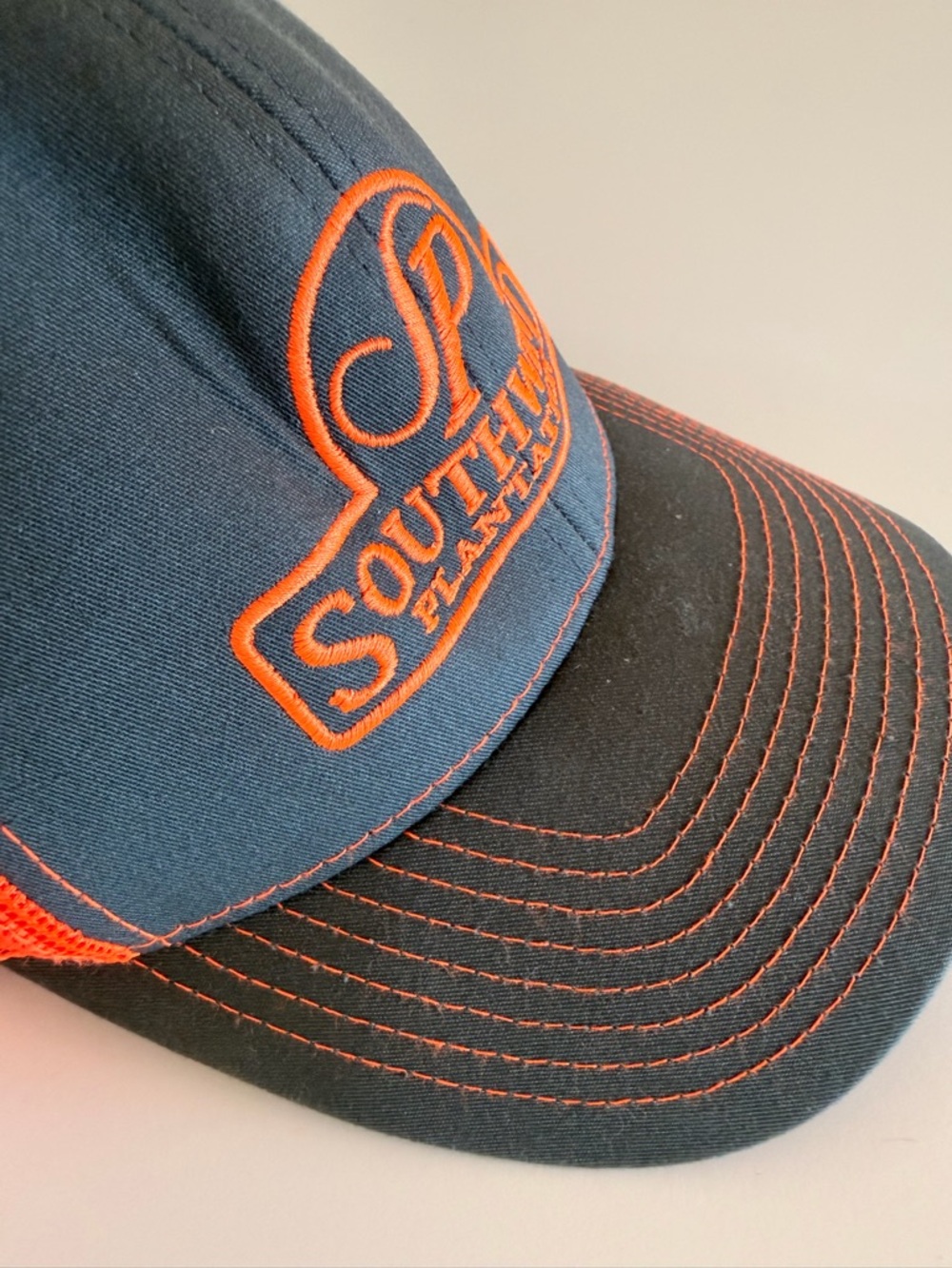 Southwind Plantation Trucker Mesh Hat, Orange and Grey - Picture 9 of 10